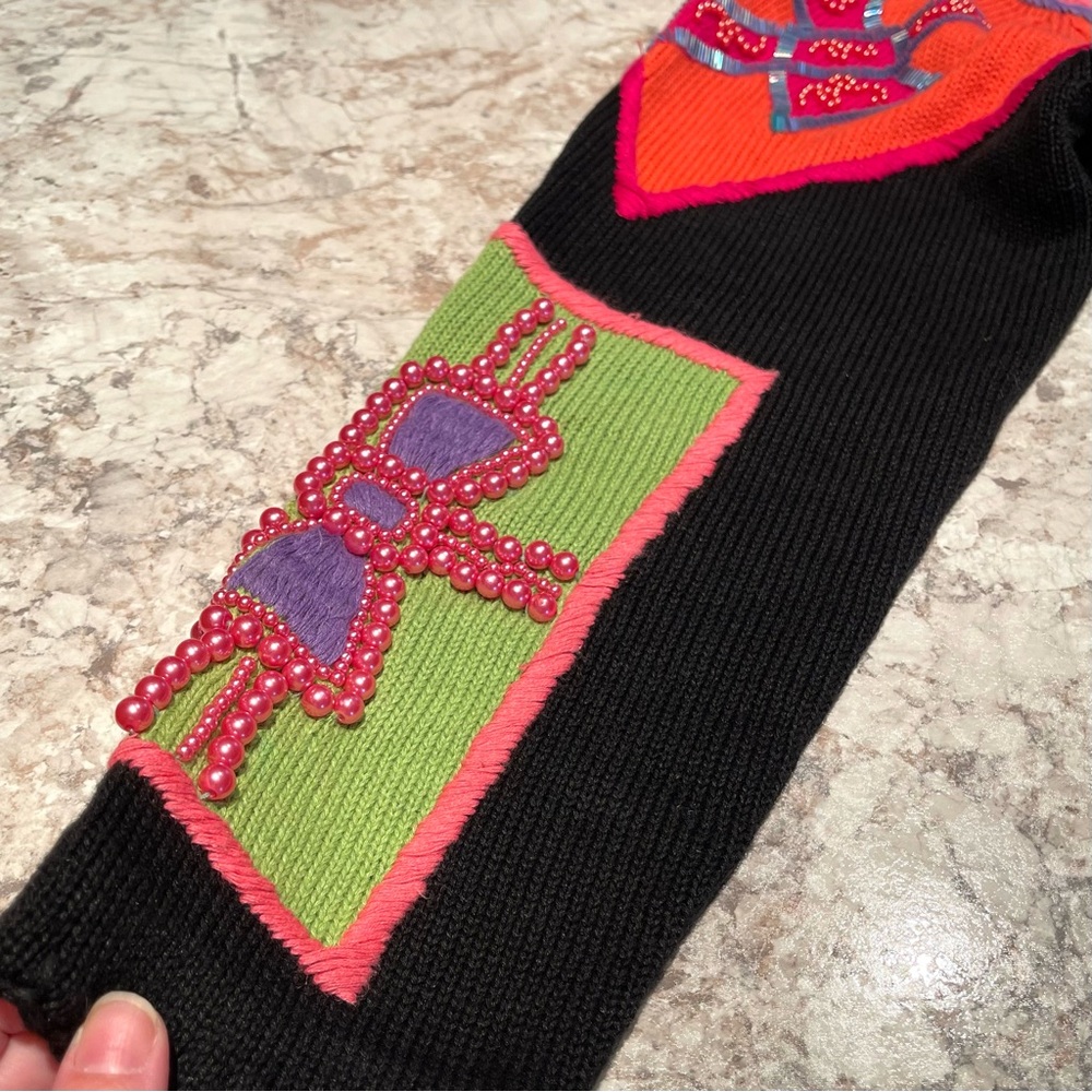 Vintage Michael Simon Holiday Gifts Bows Collectible Ugly Christmas Sweater 1996 - Picture 4 of 14
